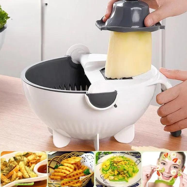 Versatile food grater and slicer with multiple attachments for various dishes A&S Collection