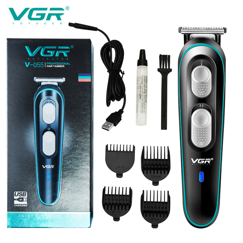 VGR V-0551 Professional Hair Trimmer Kit with USB charging, comb attachments, and accessories. A&S Collection