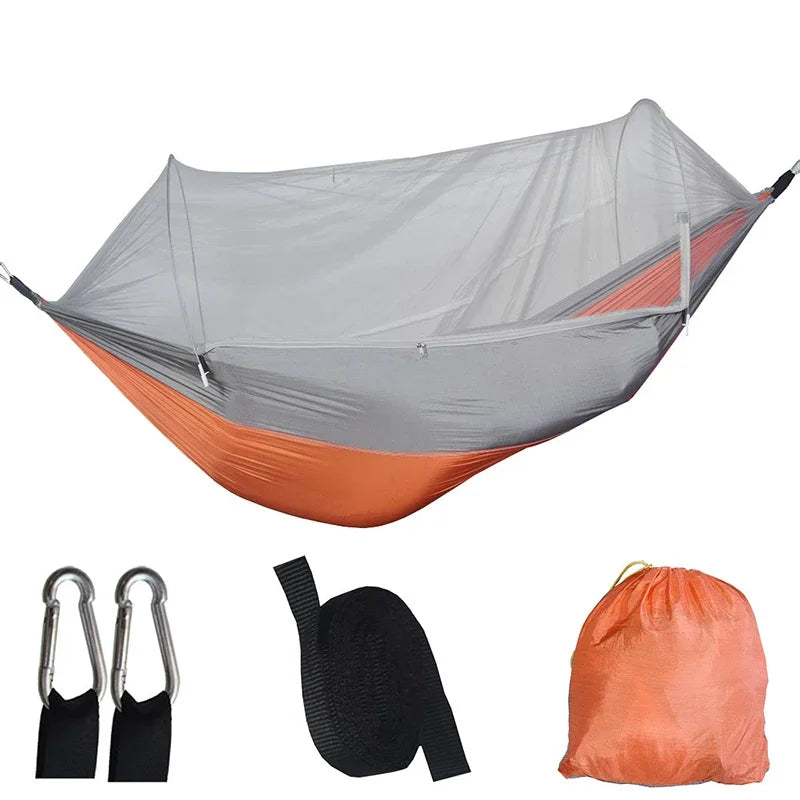 2 Person Outdoor Camping Hammock with Mosquito Net Portable Comfortable Sleeping Tent Hammock Outdoor Furniture Bed A&S Collection