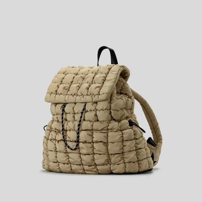 Stylish ruffled cloud backpack: spacious, perfect for winter travel and students A&S Collection