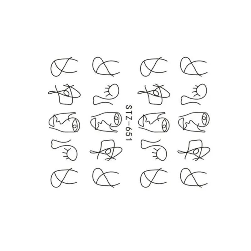 DIY nail 24 small decals Hypersku