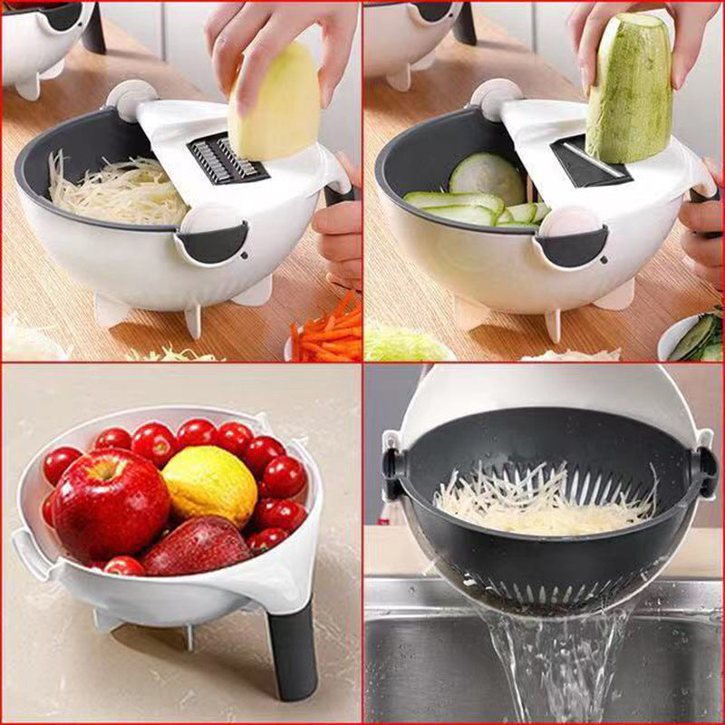 Versatile food grater and slicer with multiple attachments for various dishes A&S Collection
