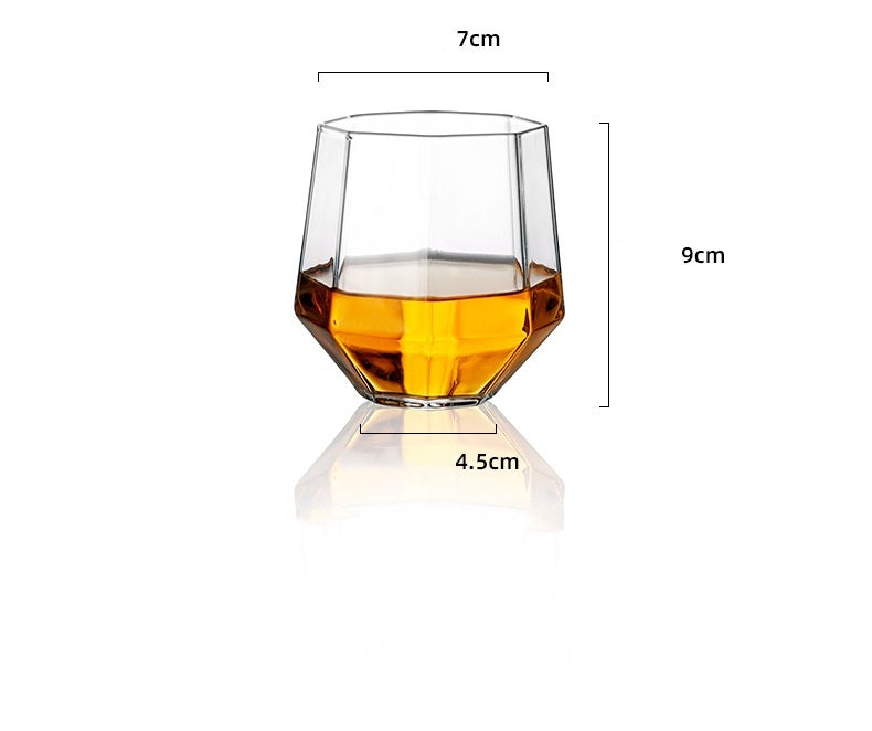 Whiskey Wine Set Suit Diamond Type Wine Bottle Wine Glass Borosilicate Glass Wine Pourer Kitchen Gadgets A&S Collection
