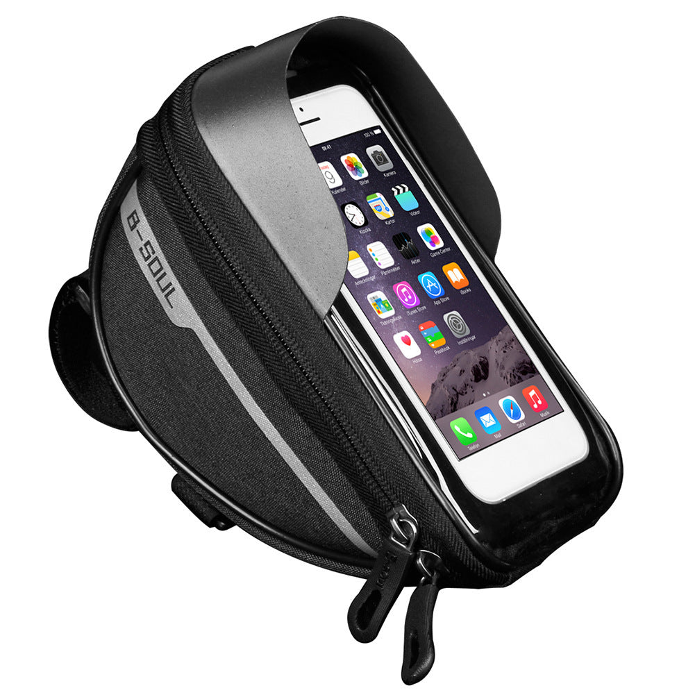 Waterproof Bicycle Cell Phone Holder with Front Pocket | Anti-Glare and Durable Design for Cycling CJ