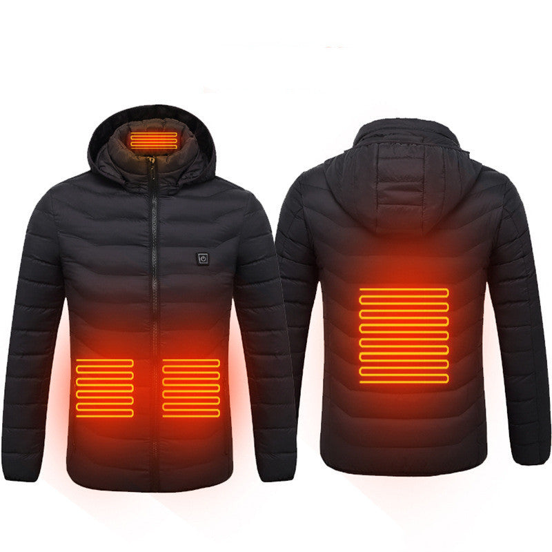 New Heated Jacket Coat USB Electric Jacket Cotton Coat Heater Thermal Clothing Heating Vest Men's Clothes Winter A&S Collection