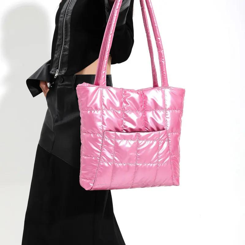 Plaid cloud tote: large, chic commuter bag. A&S Collection