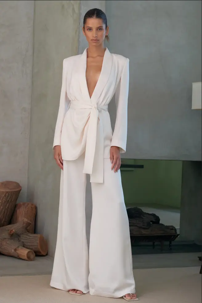 Stylish loose lace-up suit A&S Collection