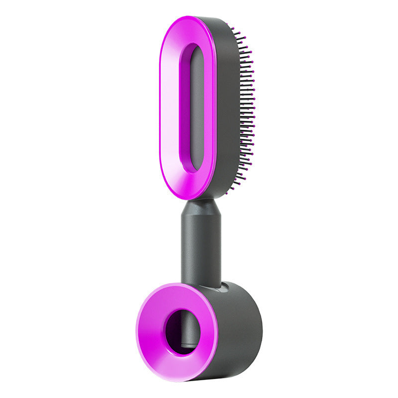 Self Cleaning Hair Brush For Women One-key Cleaning Hair Loss Airbag Massage Scalp Comb Anti-Static Hairbrush CJ