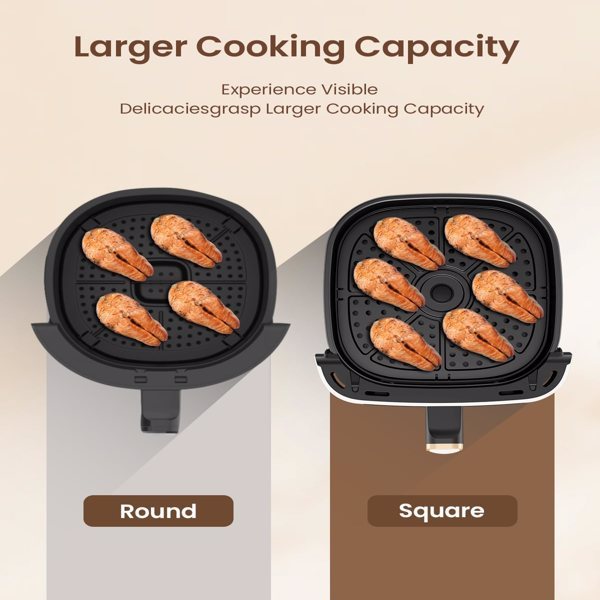 Air Fryer, 5.3Qt With Observation Window, 7 Custom Presets, Intelligent Digital Touch Screen, Non Stick Pan And Dishwasher Safety Basket FBA Warehouse Shipment, Amazon Banned A&S Collection