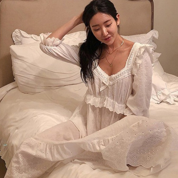 Korean version chic summer new women's foreign trade sexy lace lace home sleeping skirt home clothes wholesale A&S Collection