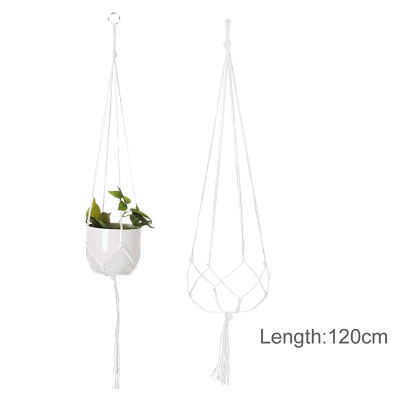 Hanging Plant Handmade Macrame Plant Hanger Flower Pot Planter Hanger Wall Decor Courtyard Garden Hanging Planter Hanging Basket A&S Collection