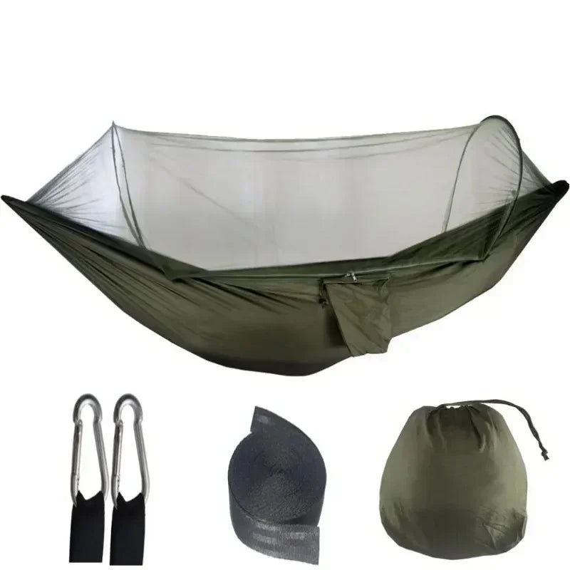 2 Person Outdoor Camping Hammock with Mosquito Net Portable Comfortable Sleeping Tent Hammock Outdoor Furniture Bed A&S Collection