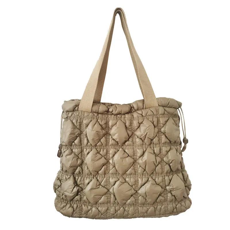 Elegant cloud tote: spacious, single shoulder, and soft down design A&S Collection