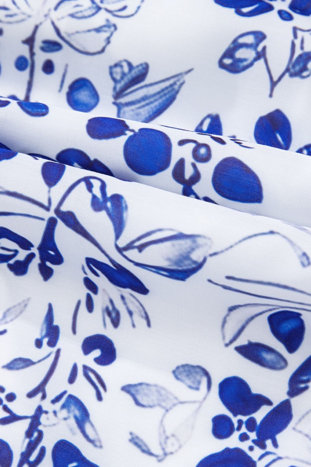 Smocked Printed Square Neck Puff Sleeve Dress.