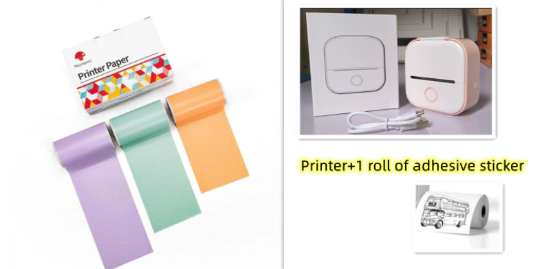 Portable Mini Thermal Label Printer: Home Photo Printer and Student Study Aid with Bluetooth Compatibility – Ideal for Price Tags and Error Correction A&S Collection