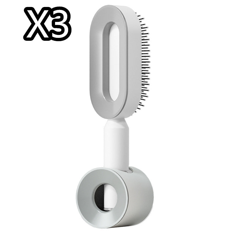 Self Cleaning Hair Brush For Women One-key Cleaning Hair Loss Airbag Massage Scalp Comb Anti-Static Hairbrush CJ