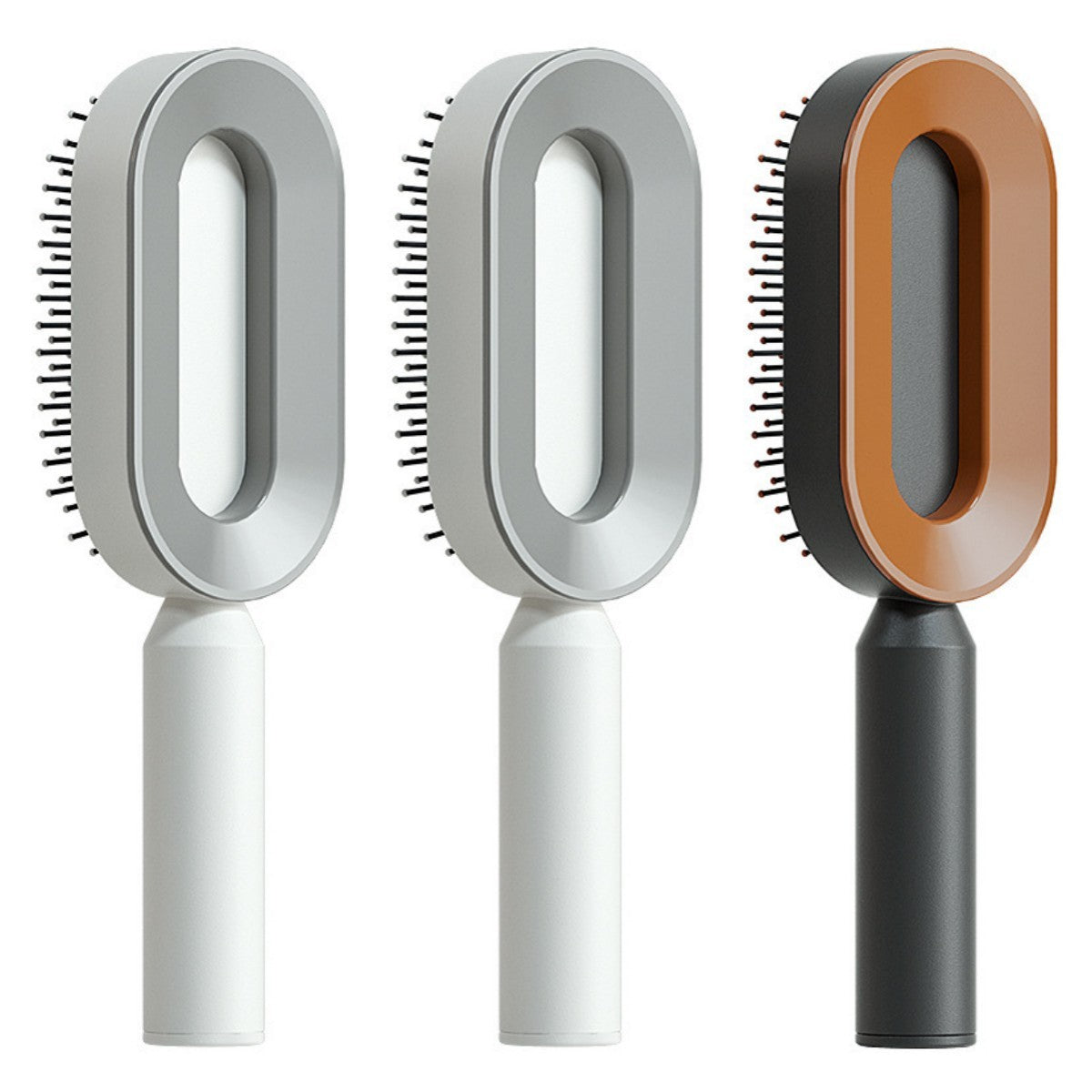 Self Cleaning Hair Brush For Women One-key Cleaning Hair Loss Airbag Massage Scalp Comb Anti-Static Hairbrush CJ