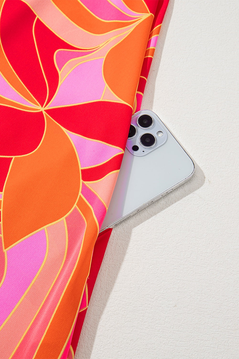 Contrast Grecian Neck Maxi Dress.