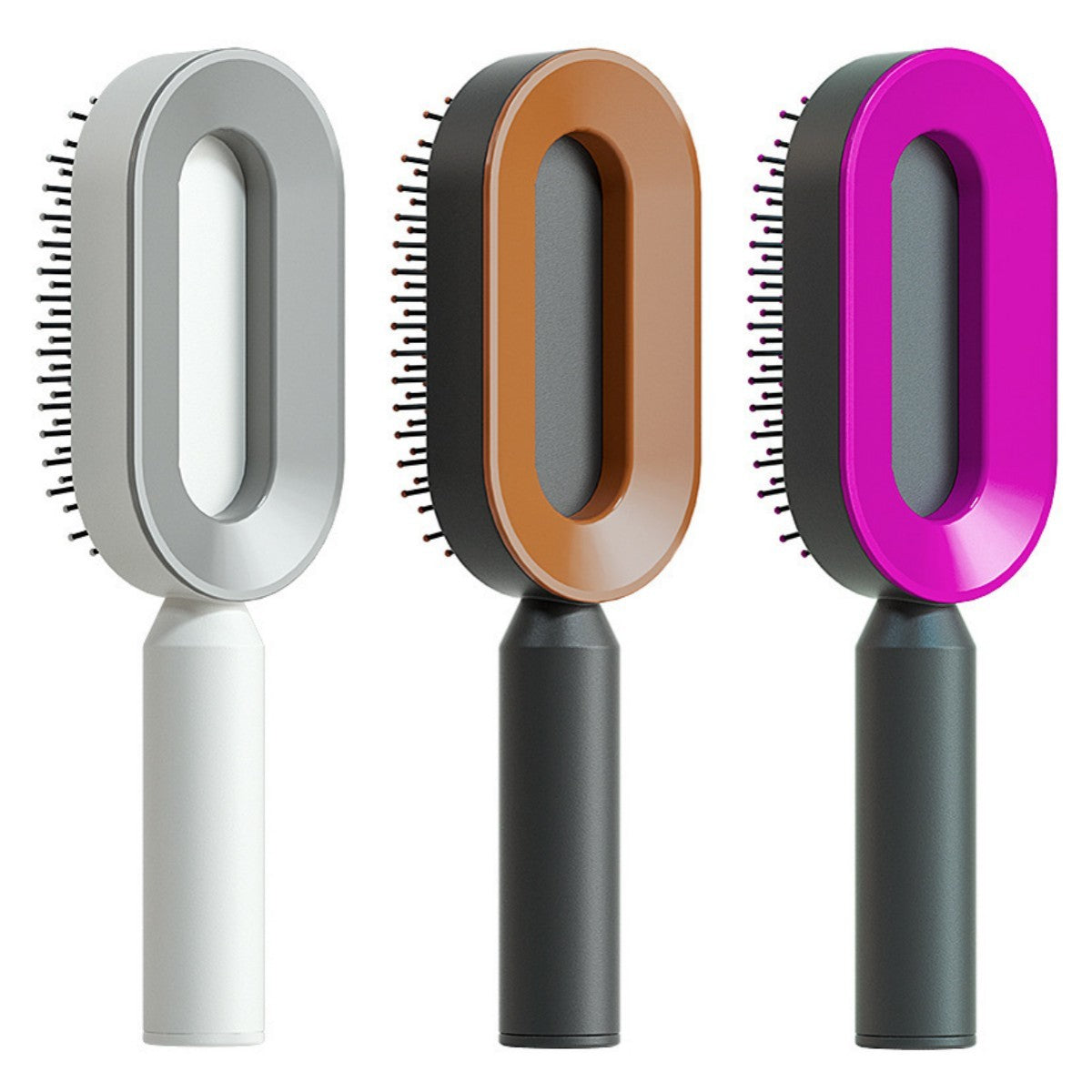 Self Cleaning Hair Brush For Women One-key Cleaning Hair Loss Airbag Massage Scalp Comb Anti-Static Hairbrush CJ