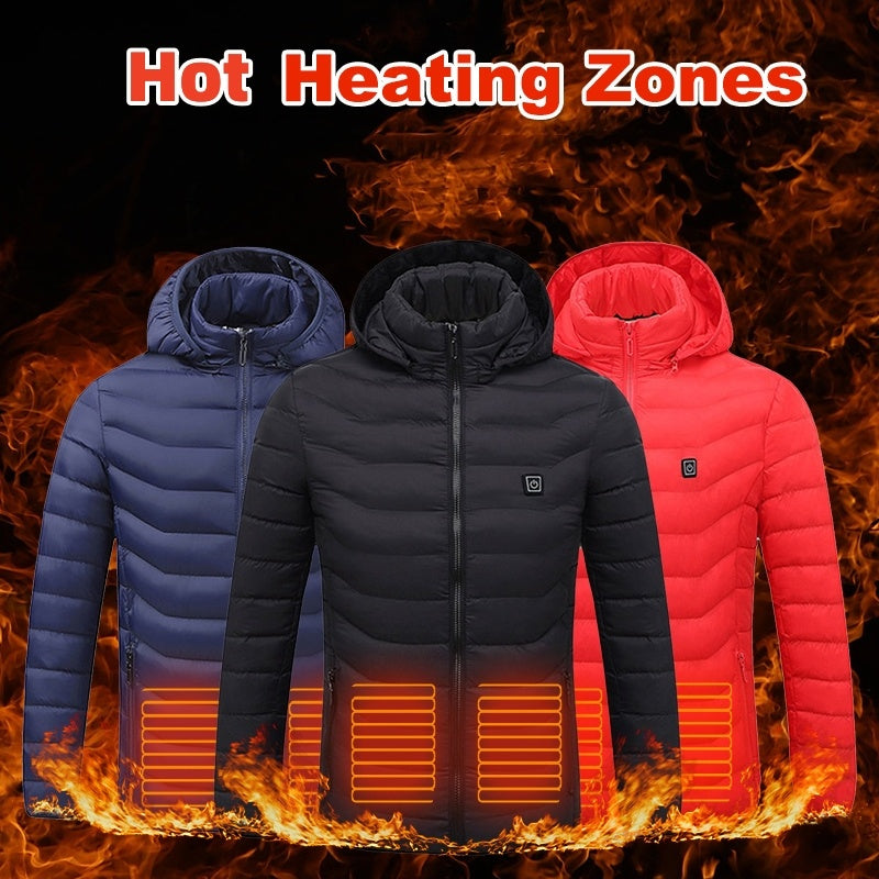 New Heated Jacket Coat USB Electric Jacket Cotton Coat Heater Thermal Clothing Heating Vest Men's Clothes Winter A&S Collection
