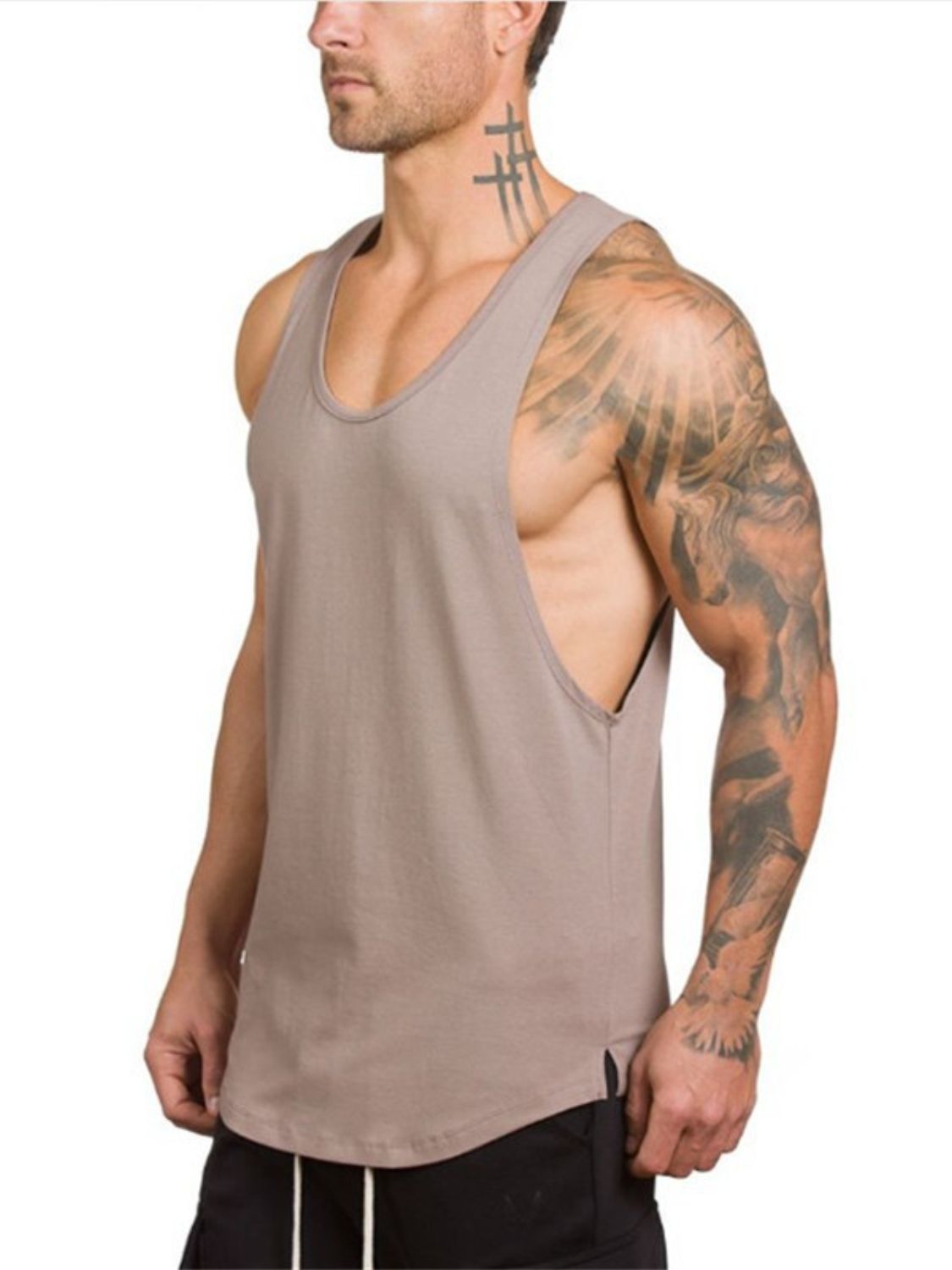 Men's Wide Strap Tank.