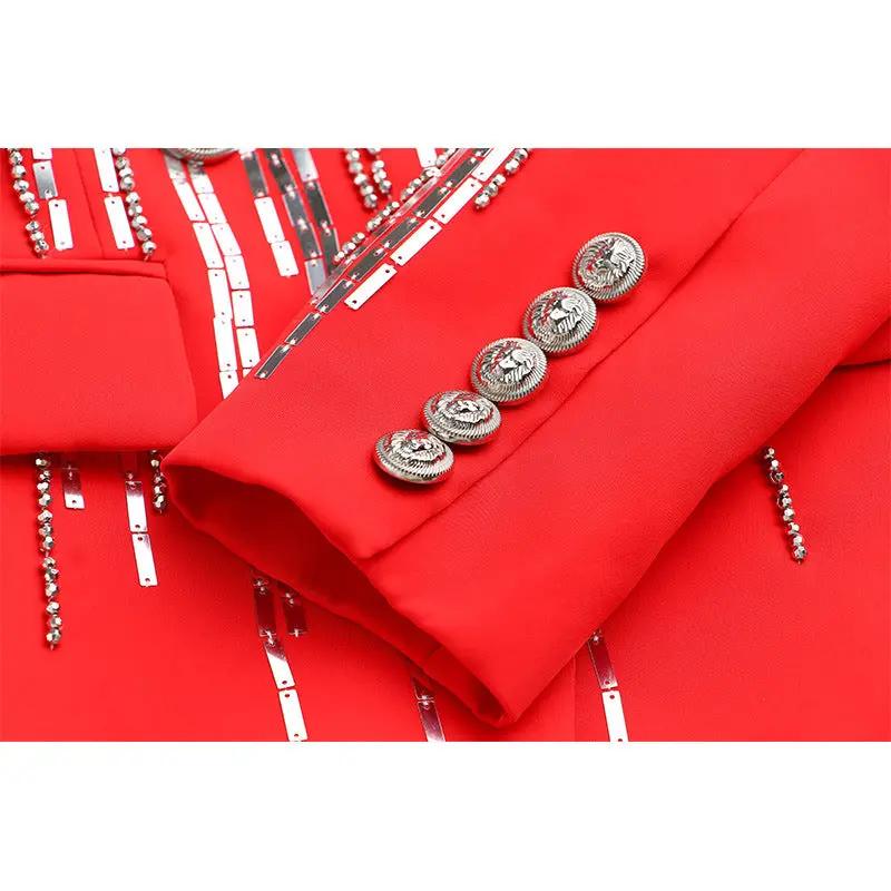 Luxurious early autumn coat with sequins and bead detailing, perfect for a chic, high-end look A&S Collection