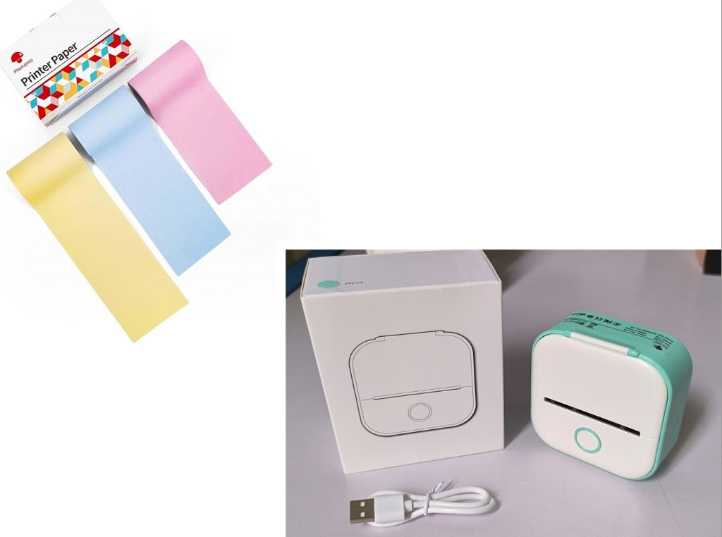 Portable Mini Thermal Label Printer: Home Photo Printer and Student Study Aid with Bluetooth Compatibility – Ideal for Price Tags and Error Correction A&S Collection