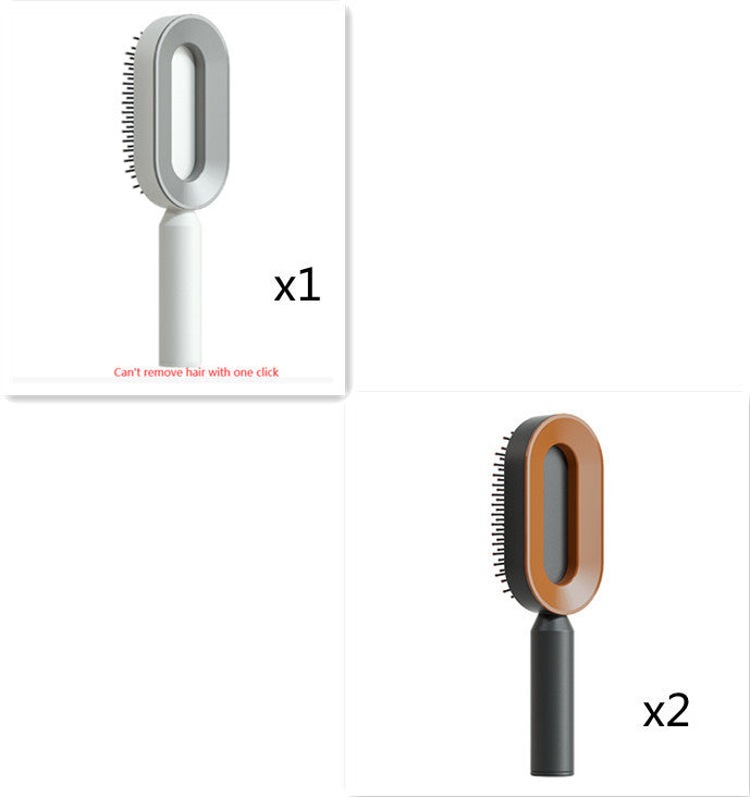 Self Cleaning Hair Brush For Women One-key Cleaning Hair Loss Airbag Massage Scalp Comb Anti-Static Hairbrush CJ