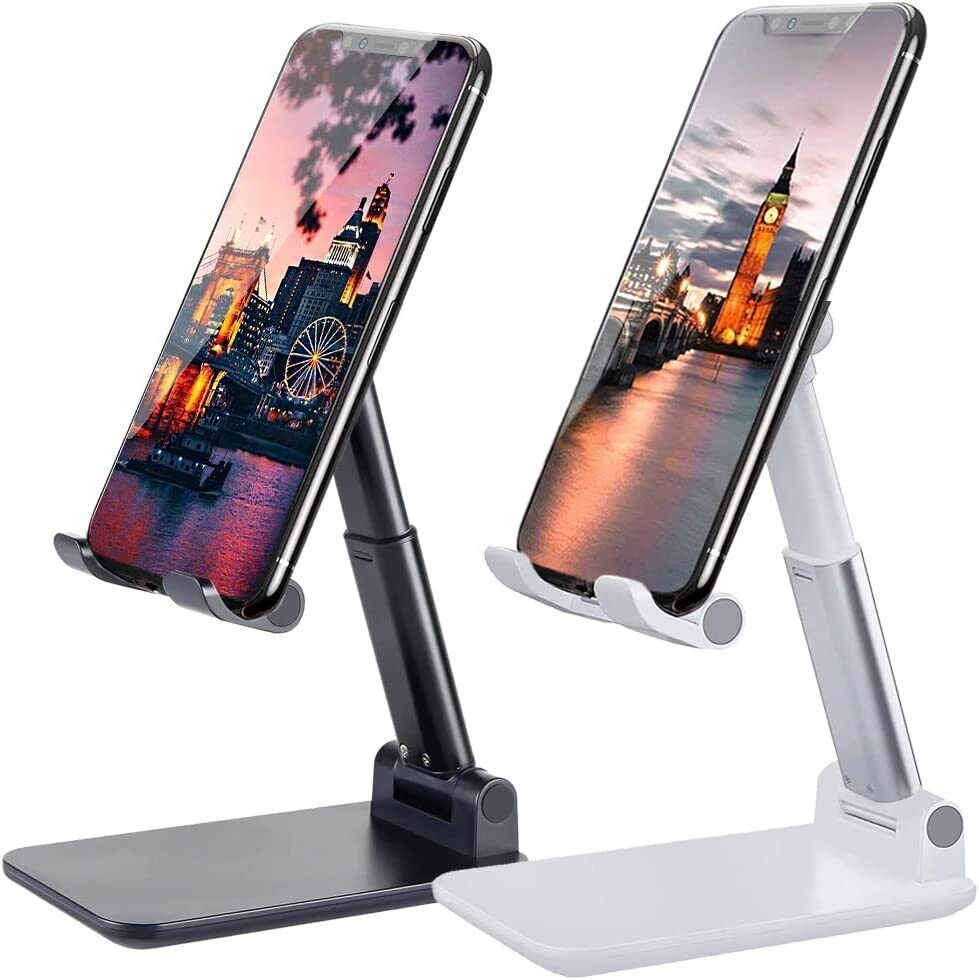 Foldable Desktop Mobile & Tablet Stand | Adjustable Cell Phone Holder for Desk & Table CJ