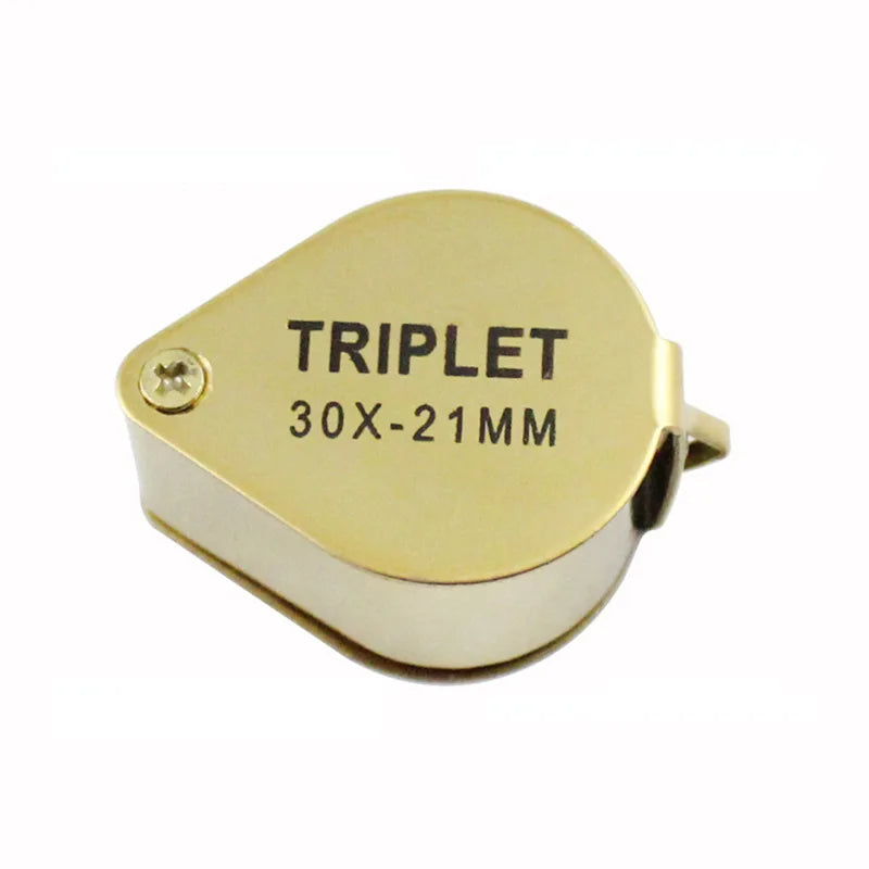 Pocket Loupe Magnifier Jewelry Magnifying Glass Foldable Diamond Lupa Triplet Jewelers Eye Glass Tool Reading Magnifier