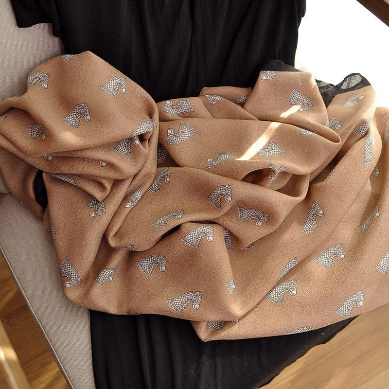 Elegant Korean cotton-hemp scarf with thin, warm neck collar, perfect for high-end spring and autumn style A&S Collection