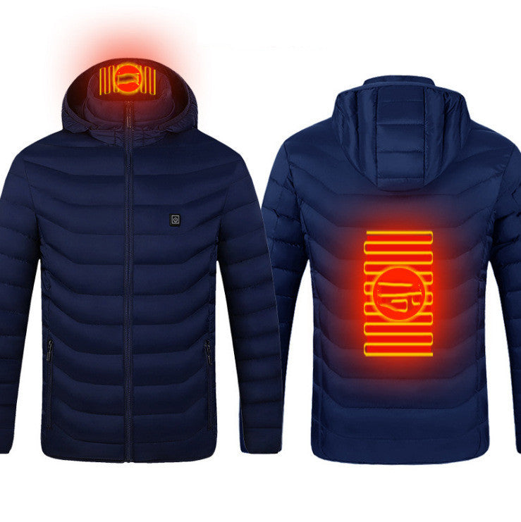 New Heated Jacket Coat USB Electric Jacket Cotton Coat Heater Thermal Clothing Heating Vest Men's Clothes Winter A&S Collection