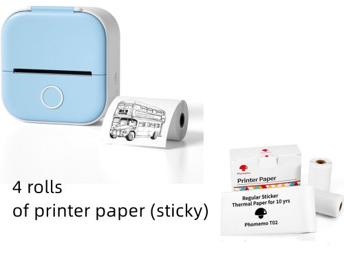 Portable Mini Thermal Label Printer: Home Photo Printer and Student Study Aid with Bluetooth Compatibility – Ideal for Price Tags and Error Correction A&S Collection