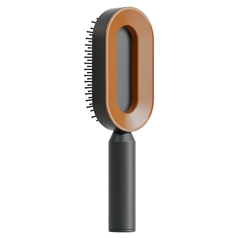Self Cleaning Hair Brush For Women One-key Cleaning Hair Loss Airbag Massage Scalp Comb Anti-Static Hairbrush CJ