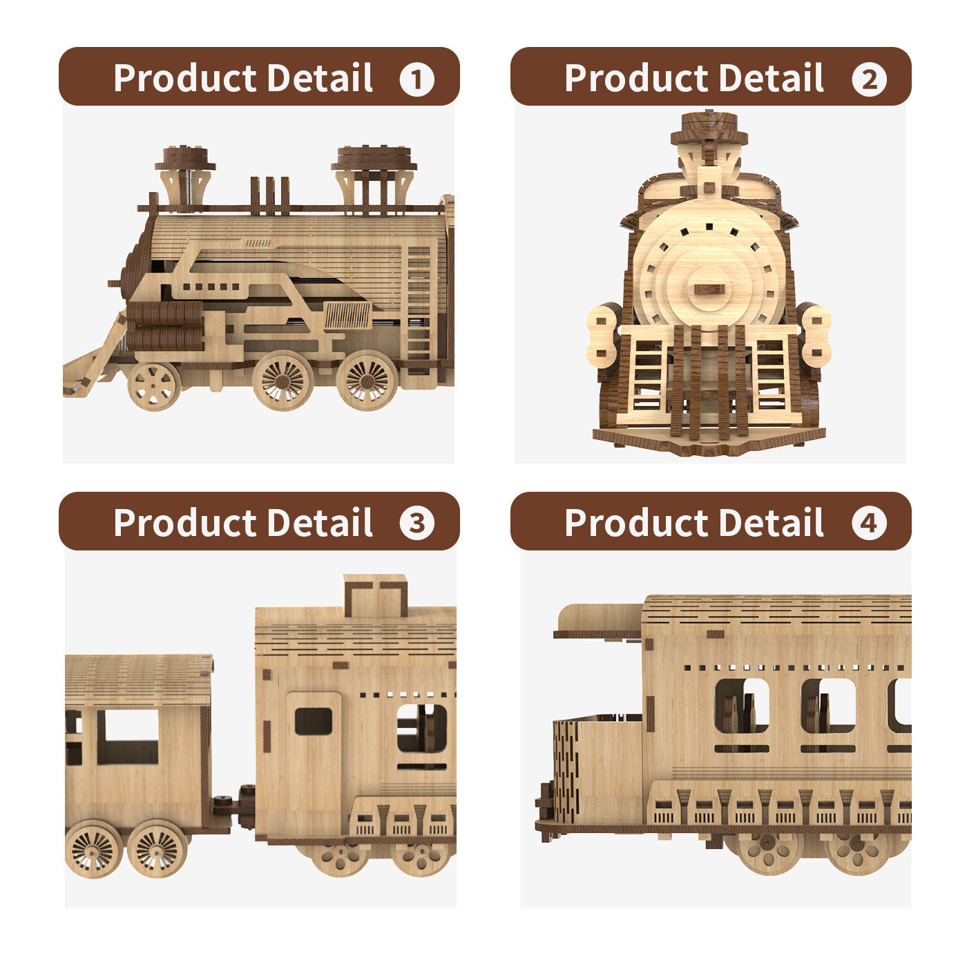 Home Fashion Simple Garoustan Train Puzzle Toys A&S Collection