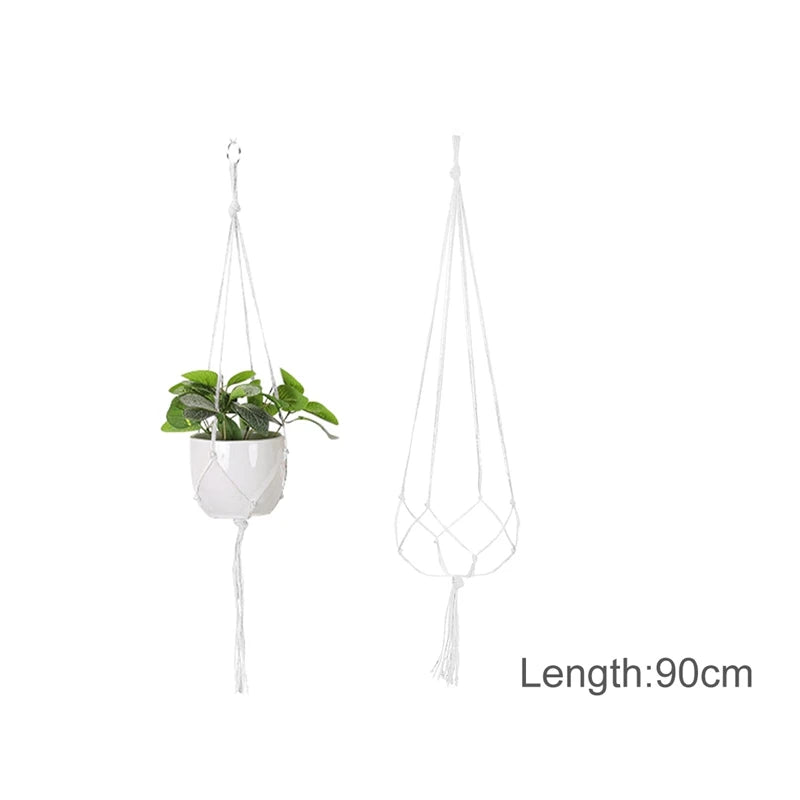 Hanging Plant Handmade Macrame Plant Hanger Flower Pot Planter Hanger Wall Decor Courtyard Garden Hanging Planter Hanging Basket A&S Collection