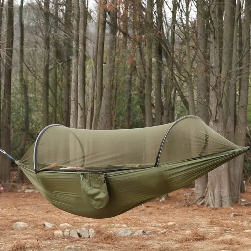 2 Person Outdoor Camping Hammock with Mosquito Net Portable Comfortable Sleeping Tent Hammock Outdoor Furniture Bed A&S Collection