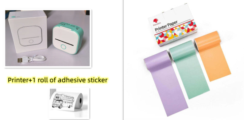 Portable Mini Thermal Label Printer: Home Photo Printer and Student Study Aid with Bluetooth Compatibility – Ideal for Price Tags and Error Correction A&S Collection