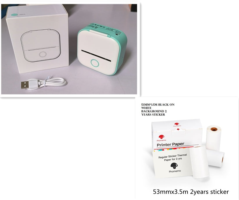 Portable Mini Thermal Label Printer: Home Photo Printer and Student Study Aid with Bluetooth Compatibility – Ideal for Price Tags and Error Correction A&S Collection