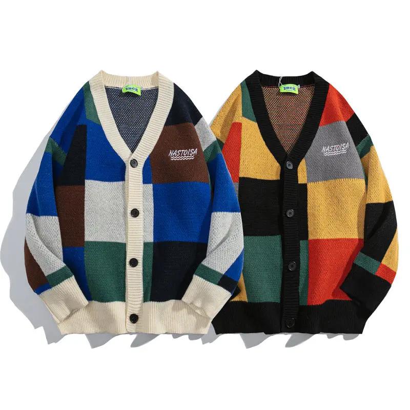 Colorful, stylish cardigan with unique 'NASTOUSA' logo, perfect for a trendy look. A&S Collection