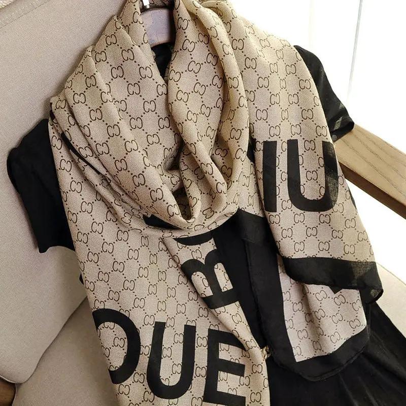 Elegant Korean cotton-hemp scarf with thin, warm neck collar, perfect for high-end spring and autumn style A&S Collection