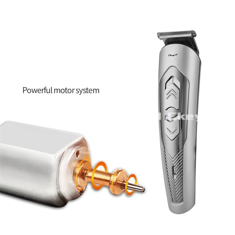Versatile hair trimmer with sharp cutter head, three gear fine-tuning, fast charge, and strong power system for easy styling. A&S Collection