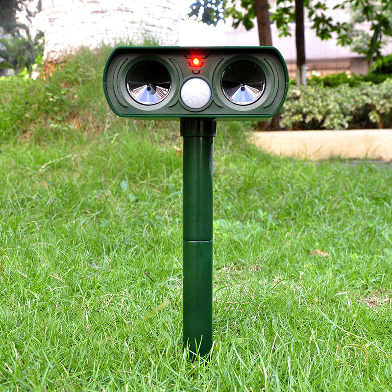 Eco-friendly Solar-Powered Ultrasonic Animal Repeller for humane wildlife control. A&S Collection