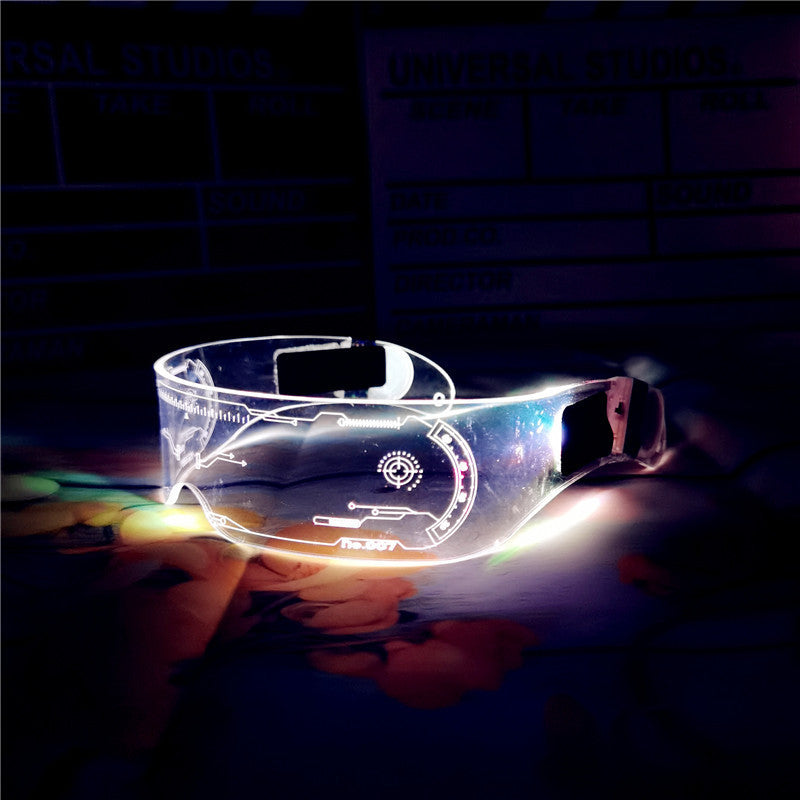 Bar Flash EL cold optoelectronic glasses Blinds Light up glasses LED flash glasses Shake sound bungee glasses A&S Collection