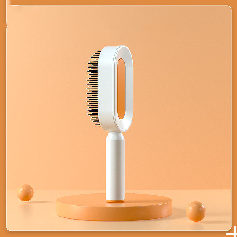Self Cleaning Hair Brush For Women One-key Cleaning Hair Loss Airbag Massage Scalp Comb Anti-Static Hairbrush CJ