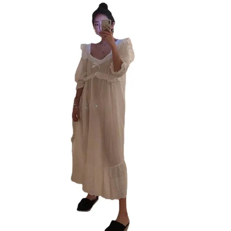 Korean version chic summer new women's foreign trade sexy lace lace home sleeping skirt home clothes wholesale A&S Collection