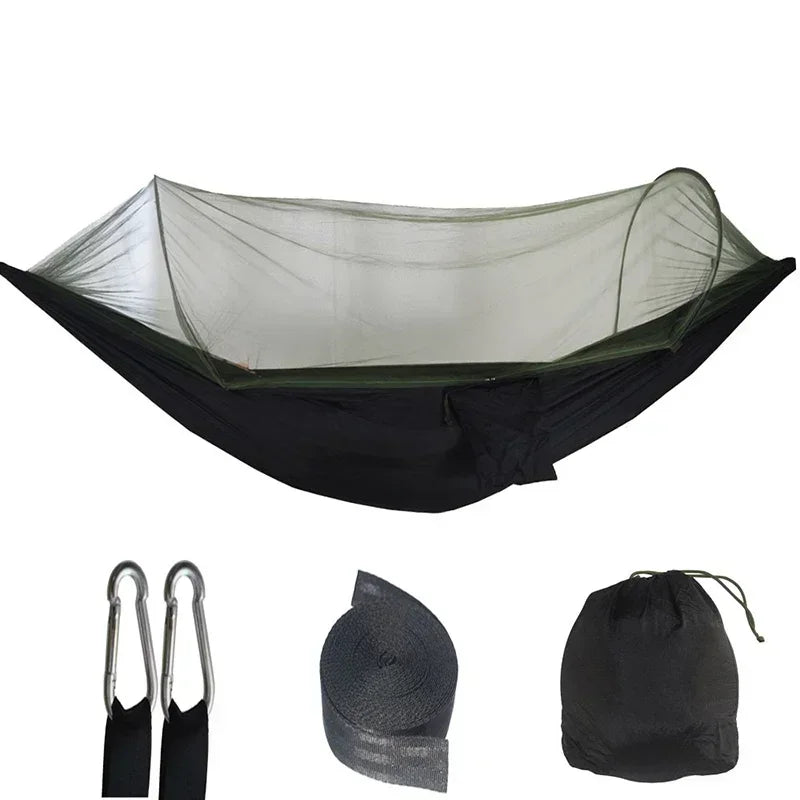 2 Person Outdoor Camping Hammock with Mosquito Net Portable Comfortable Sleeping Tent Hammock Outdoor Furniture Bed A&S Collection