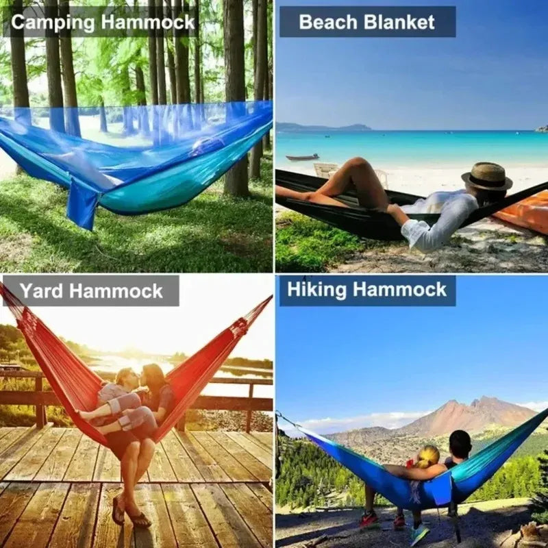 2 Person Outdoor Camping Hammock with Mosquito Net Portable Comfortable Sleeping Tent Hammock Outdoor Furniture Bed A&S Collection
