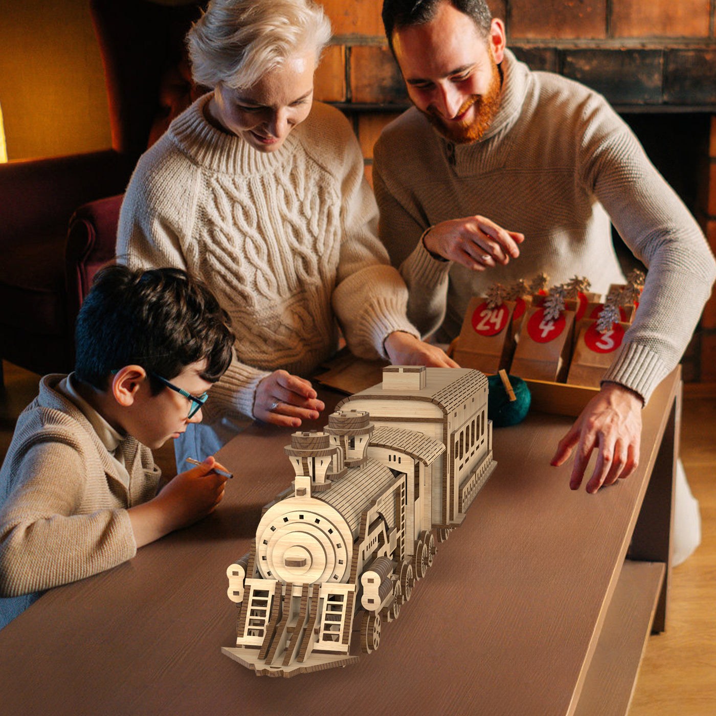 Home Fashion Simple Garoustan Train Puzzle Toys A&S Collection