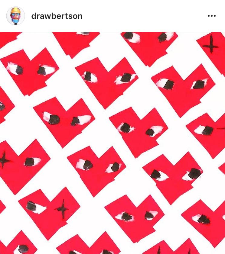 I Heart - Mens Black Shirt - mi cielo x Donald Robertson Sky Blue Milo